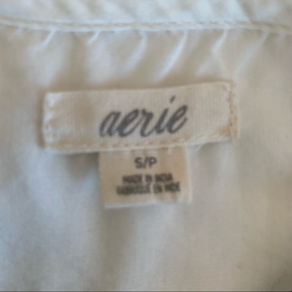 Aerie White Tank Top, Black Trim - Picture 3 of 3